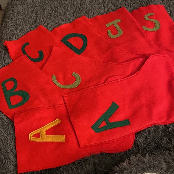 RED felt Christmas Stocking -1pc -multiple available - Picture 11 of 11